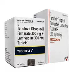 Тенофовир   Ламивудин (Tudobest L / Tenolam) табл. 300мг/300мг №30 в Краснодаре и области фото